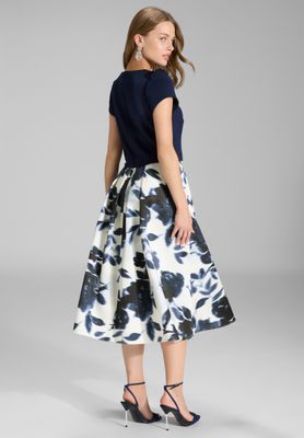 Swing folded skirt multicolour