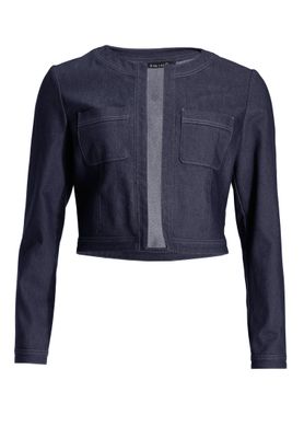 Swing short denim jacket blauw