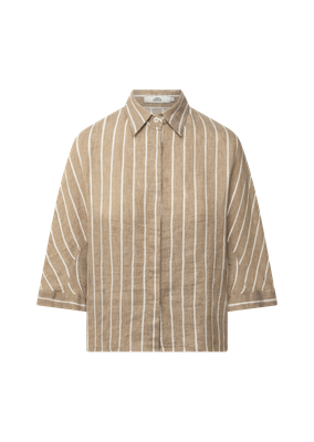 0039 Italy holly striped blouse zand