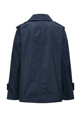 Milestone sylvie short trenchcoat blauw