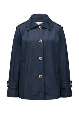 Milestone sylvie short trenchcoat blauw