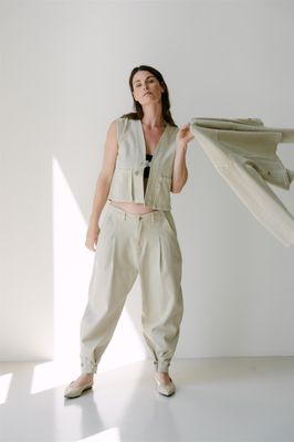 Aimee the Label barrel jeans beige Aimee the Label barrel jeans beige