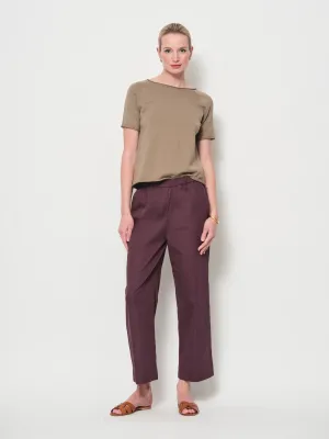LaSalle Amsterdam cropped pants paars LaSalle Amsterdam cropped pants paars