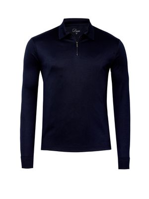 Desoto Men luxury two ply polo blauw