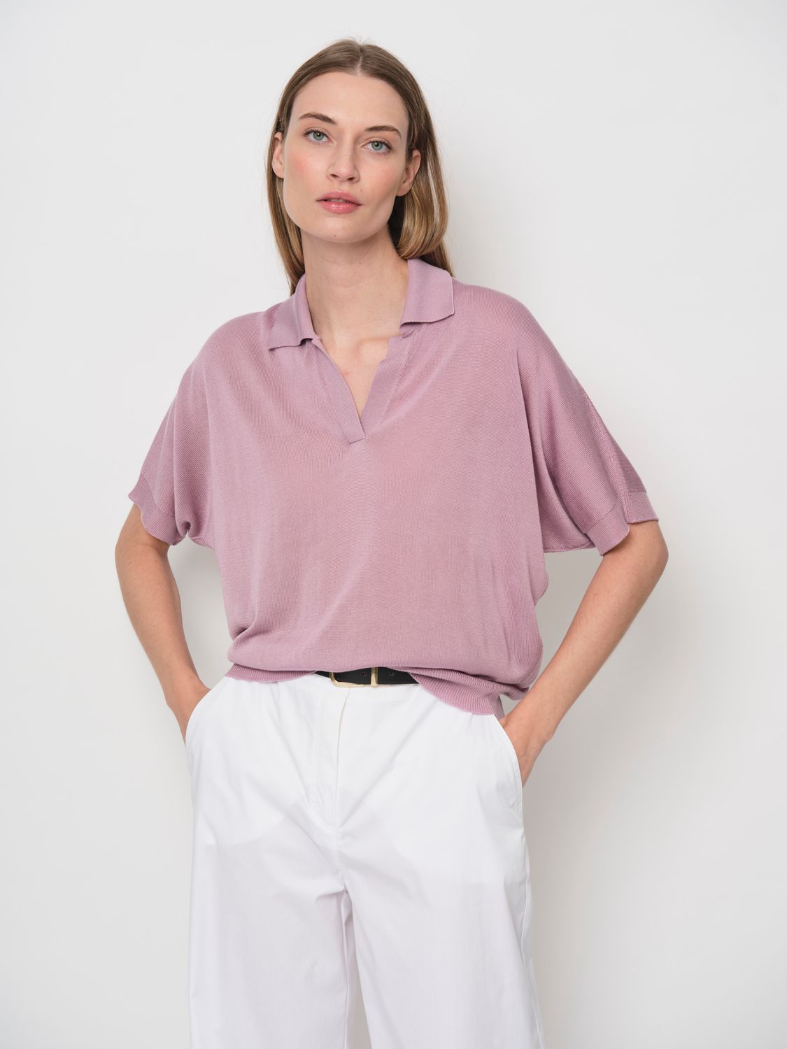 LaSalle Amsterdam polo sweater lila
