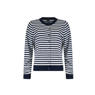 Poools striped cardigan blauw