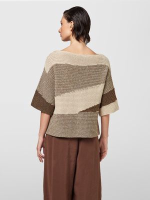 Alpha Studio pullover intarsio knit multicolour