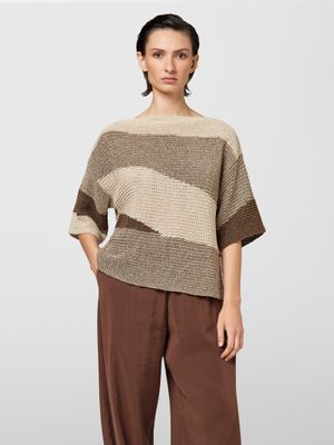 Alpha Studio pullover intarsio knit multicolour