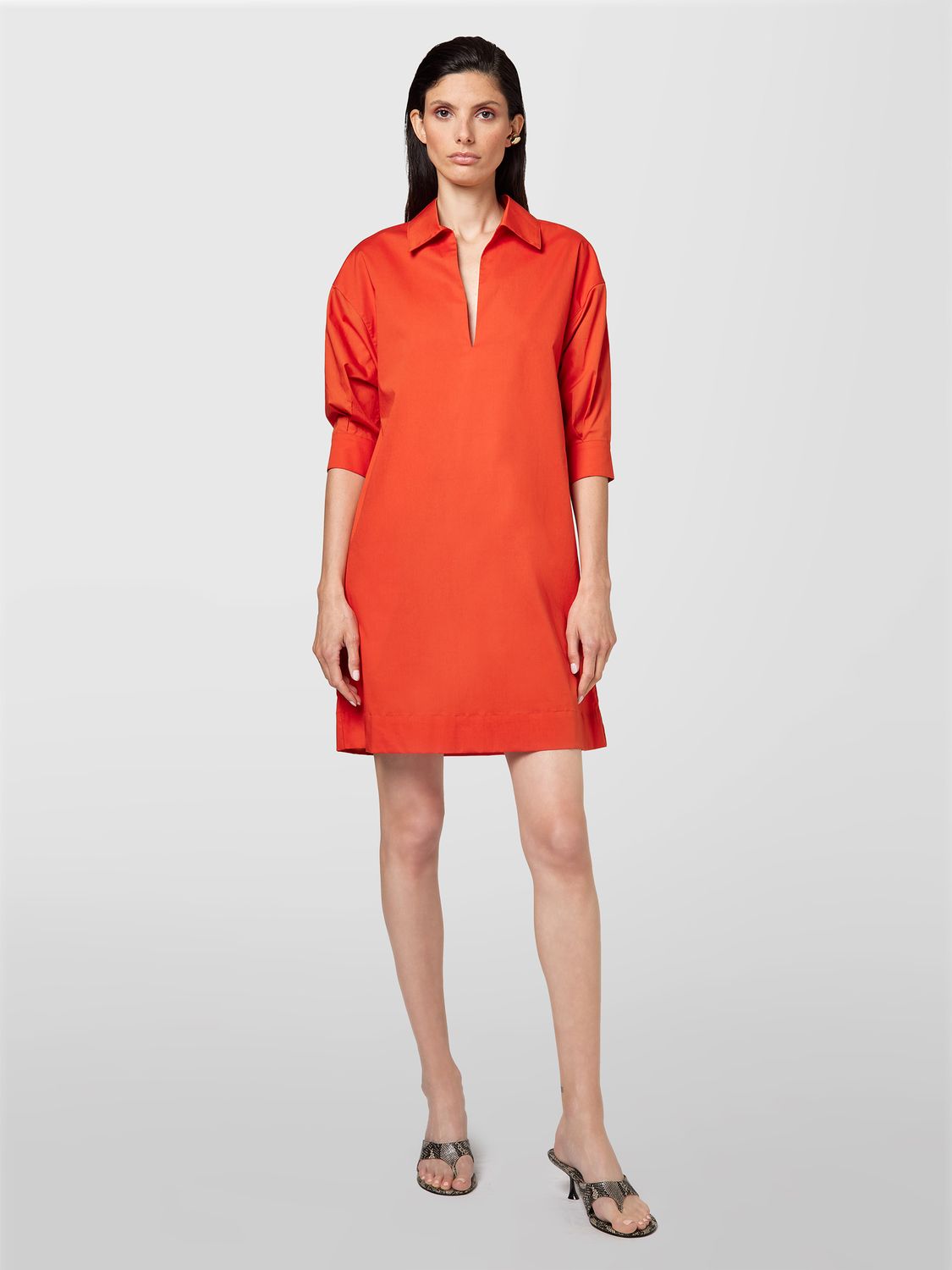 Alpha Studio short sleeve dress oranje
