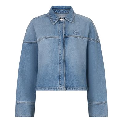 Dante6 talisa denim cape shirt blauw