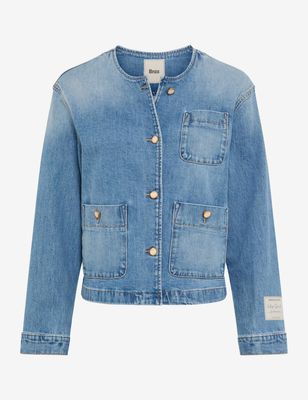Brax denim short jacket blauw