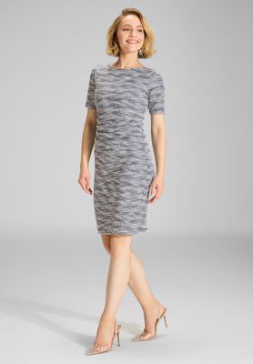 Swing boucle dress blauw