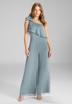 Swing one shoulder jumpsuit blauw