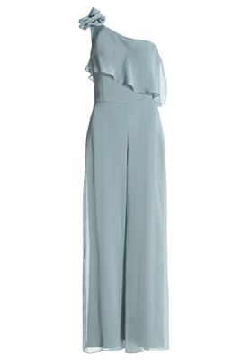Swing one shoulder jumpsuit blauw