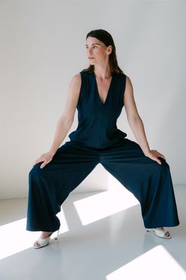 Aimee the Label romy jumpsuit blauw