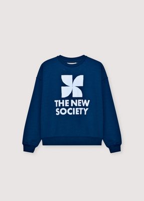 The New Society woman logo sweatshirt blauw