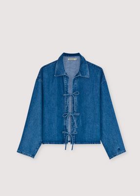 The New Society tencel woman blouse blauw