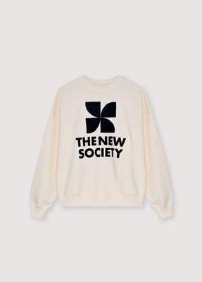 The New Society logo woman sweatshirt off white