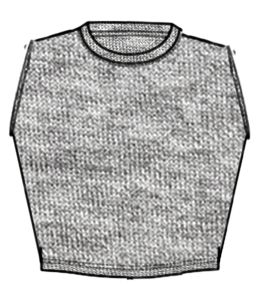 Ruby Tuesday vattes sleeveless round neck top grijs