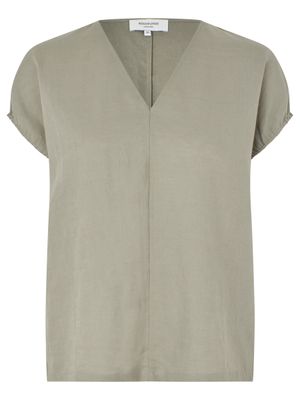 Rosemunde Copenhagen esther linen capsleeve top groen