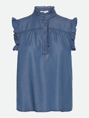 Rosemunde Copenhagen dalles short sleeve top blauw