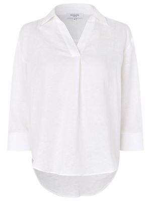 Rosemunde Copenhagen esther linen 3/4 sleeve top wit
