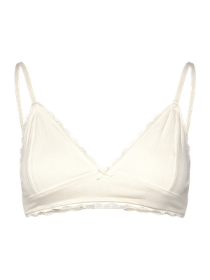 Rosemunde Copenhagen belmo pointelle bra off white