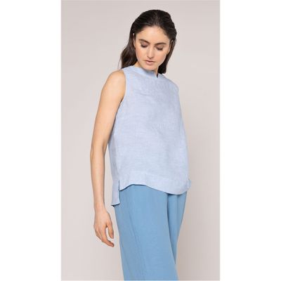 Another Woman sleeveless top blauw