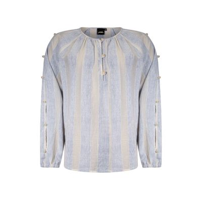 Poools striped blouse blauw