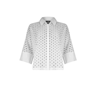 Poools perforated blouse wit