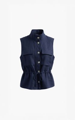 Aimee the Label talia waistcoat blauw