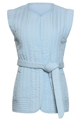 Smashed Lemon stepped waistcoat blauw