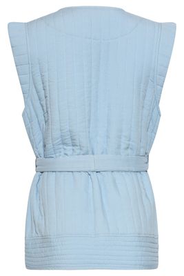 Smashed Lemon stepped waistcoat blauw
