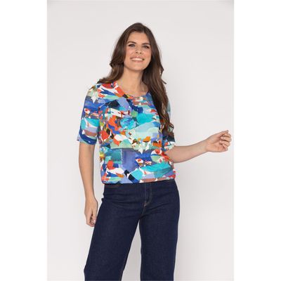 Roberto Sarto blouson round neck blauw