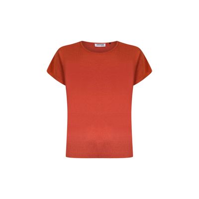 Another Woman o-neck top oranje
