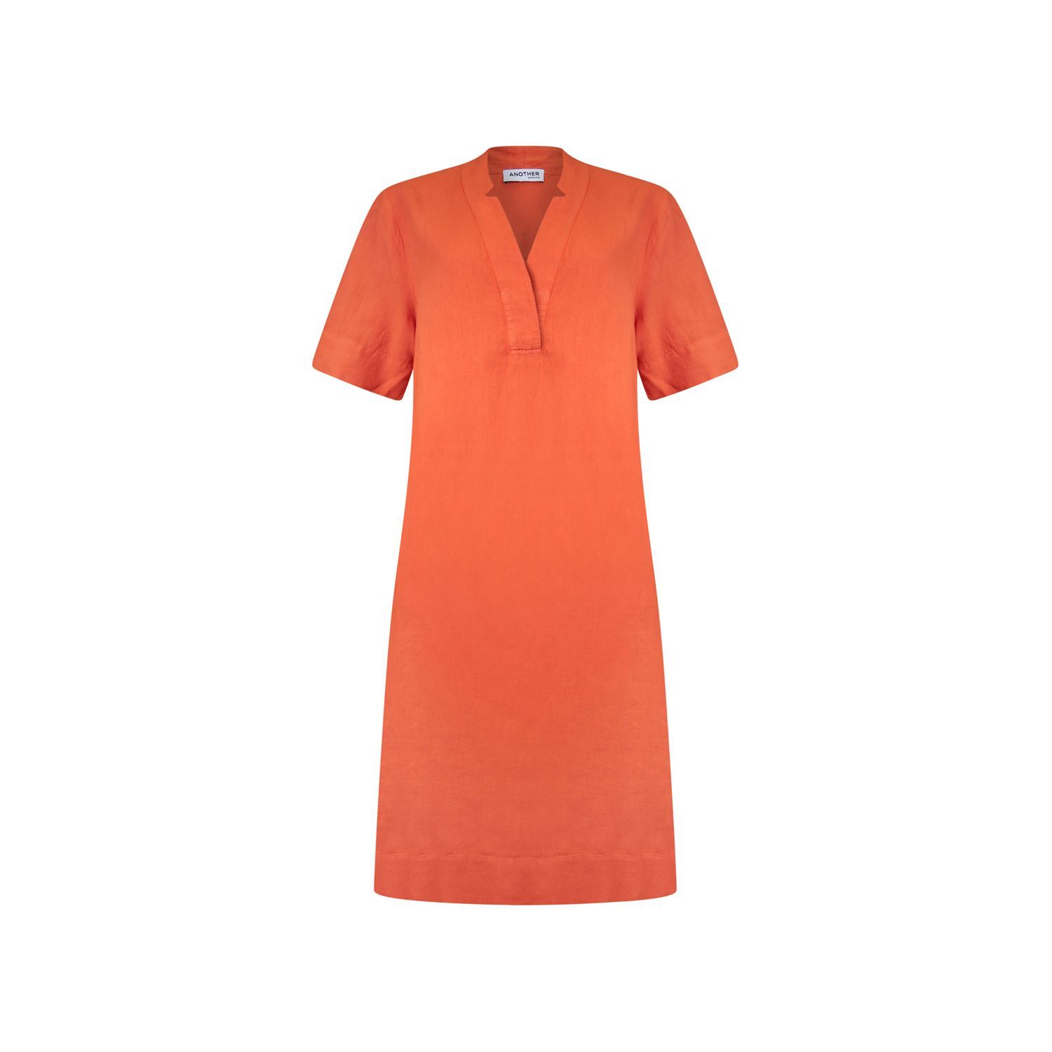 Another Woman v-neck dress oranje