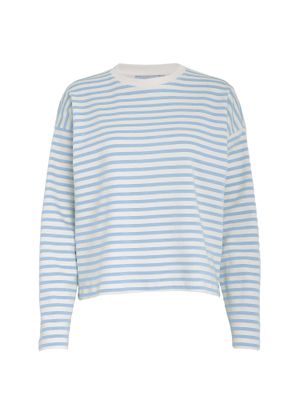 Minus denisa striped long sleeve shirt blauw