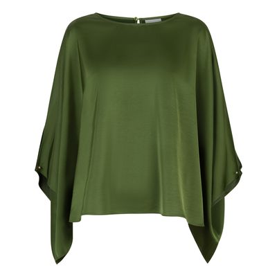 Dante6 risette flowing satin top groen