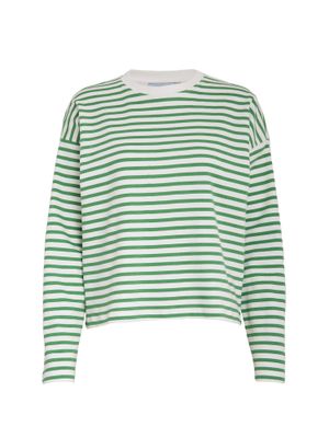 Minus denisa striped long sleeve shirt groen