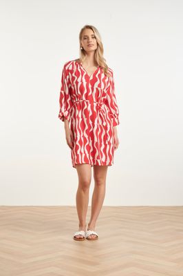 Smashed Lemon printed dress rood