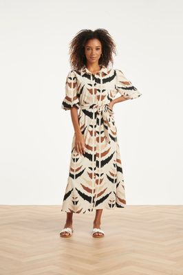 Smashed Lemon printed midi dress multicolour