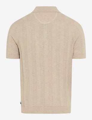 Brax Men pascal knitted polo zand