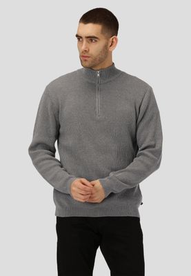 Clean Cut Copenhagen mario half zip knit grijs