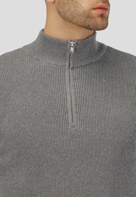 Clean Cut Copenhagen mario half zip knit grijs