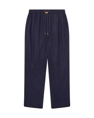 Mos Mosh Gallery mavi linen pant blauw