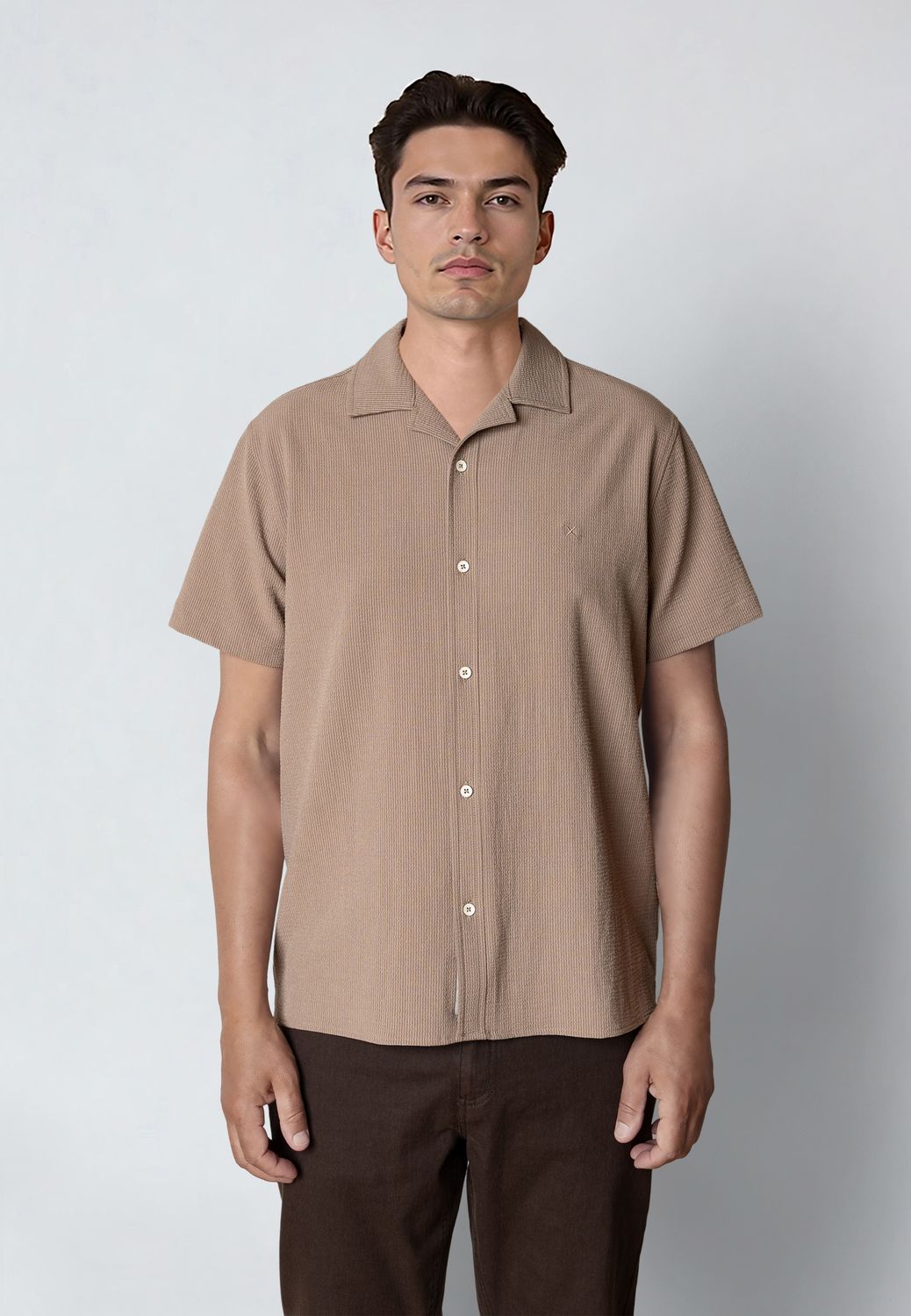 Clean Cut Copenhagen bowling erico striped shirt bruin