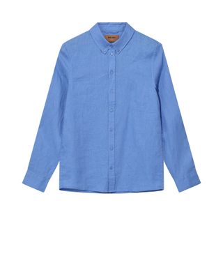 Mos Mosh Gallery theo linen shirt blauw
