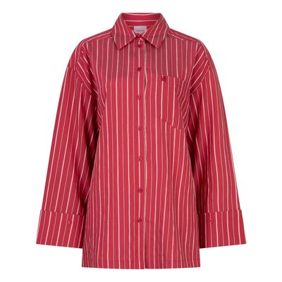 Dante6 lise striped relaxed shirt rood