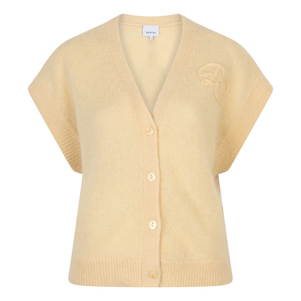 Dante6 zyra short sleeve cardigan geel
