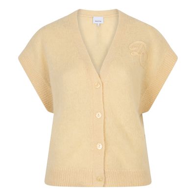 Dante6 zyra short sleeve cardigan geel